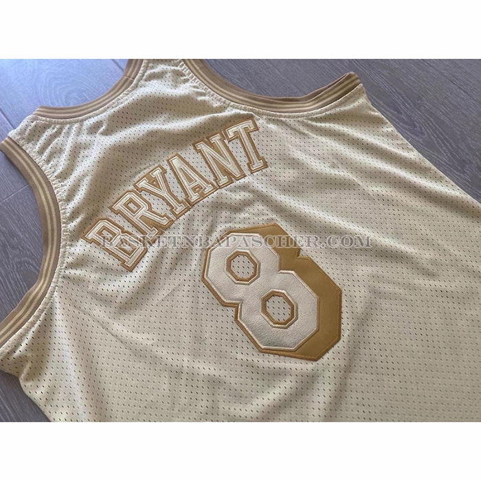 Maillot Los Angeles Lakers Kobe Bryant NO 8 Mitchell & Ness 1996-97 Or